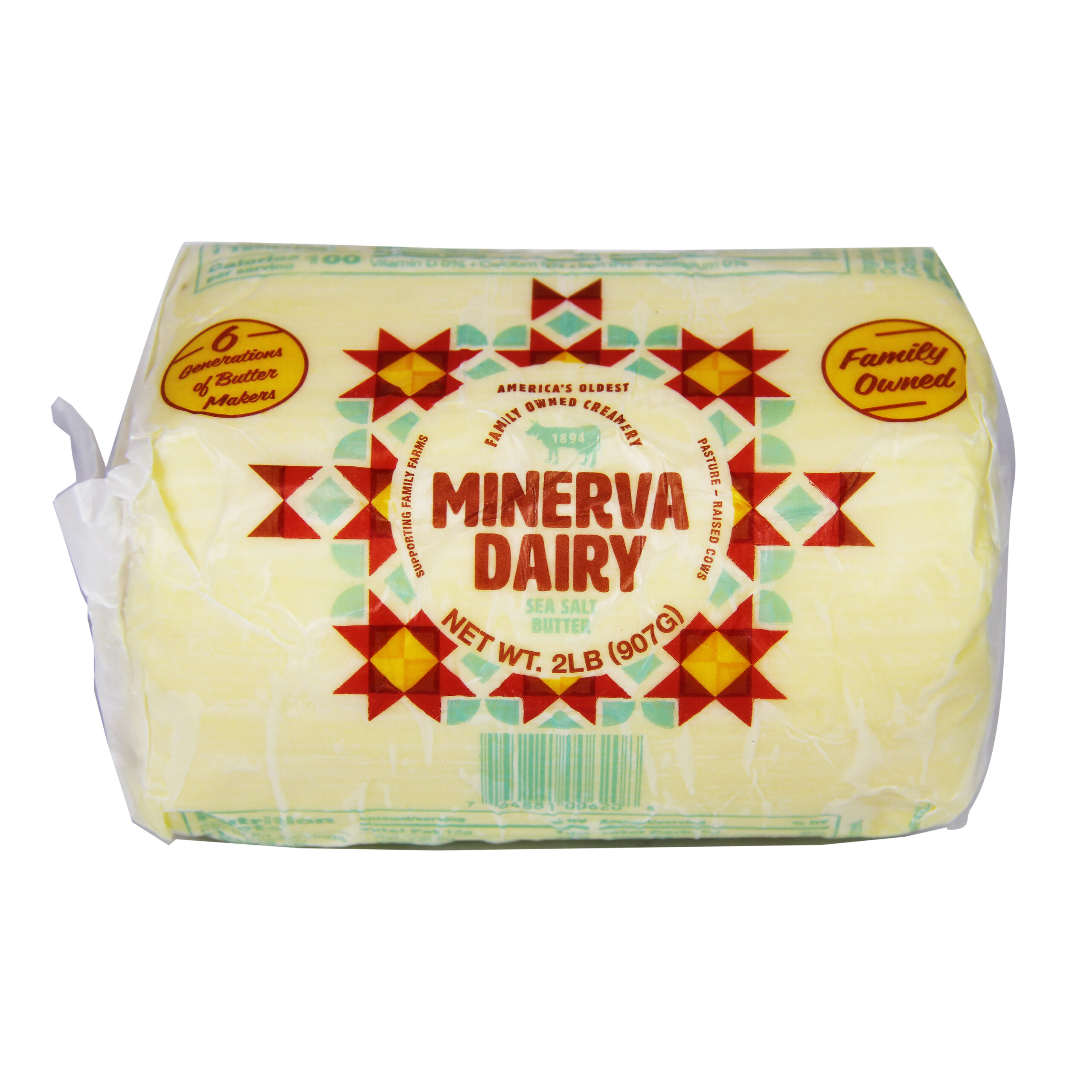 Minerva Dairy 2lb Seal Salt Roll Butter