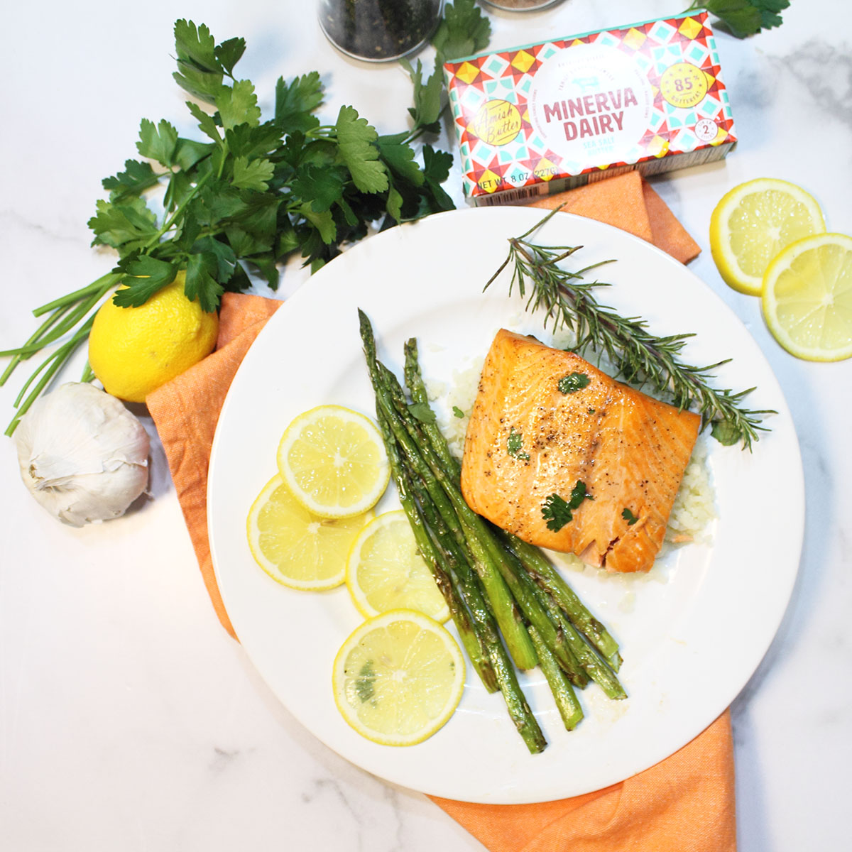 Easy Air Fryer Salmon with Lemon Butter Sauce
