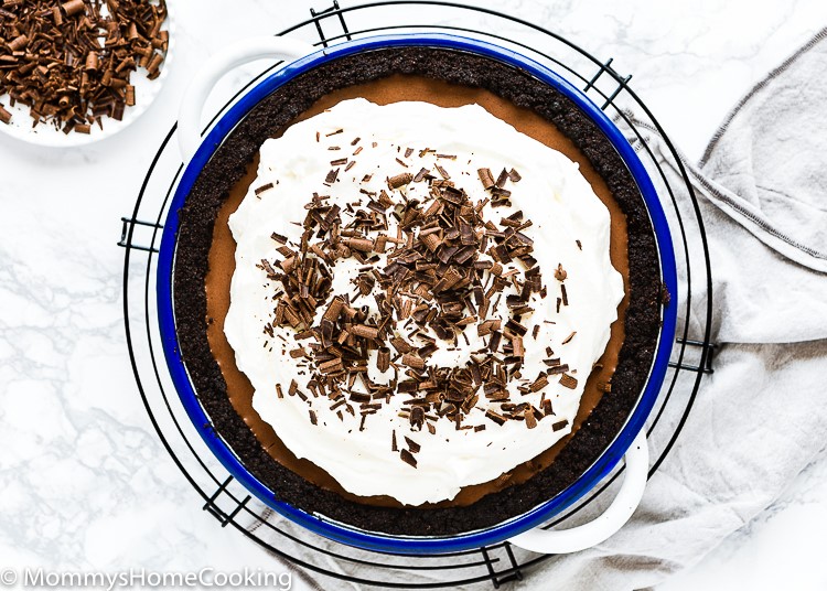No-Bake Eggless Chocolate Cream Pie