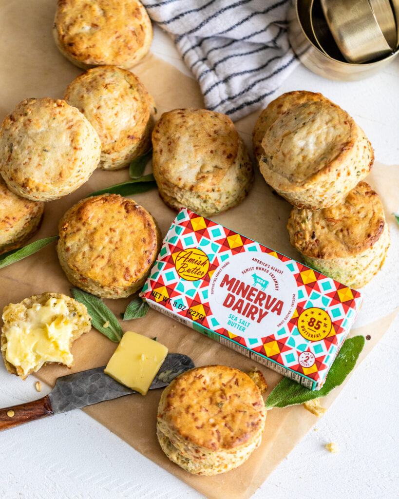 Sage Brown Butter Biscuits with Parmesan