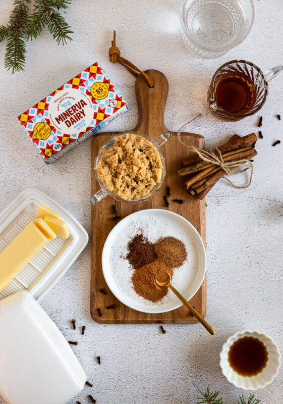 Spiced Hot Buttered Rum Ingredients