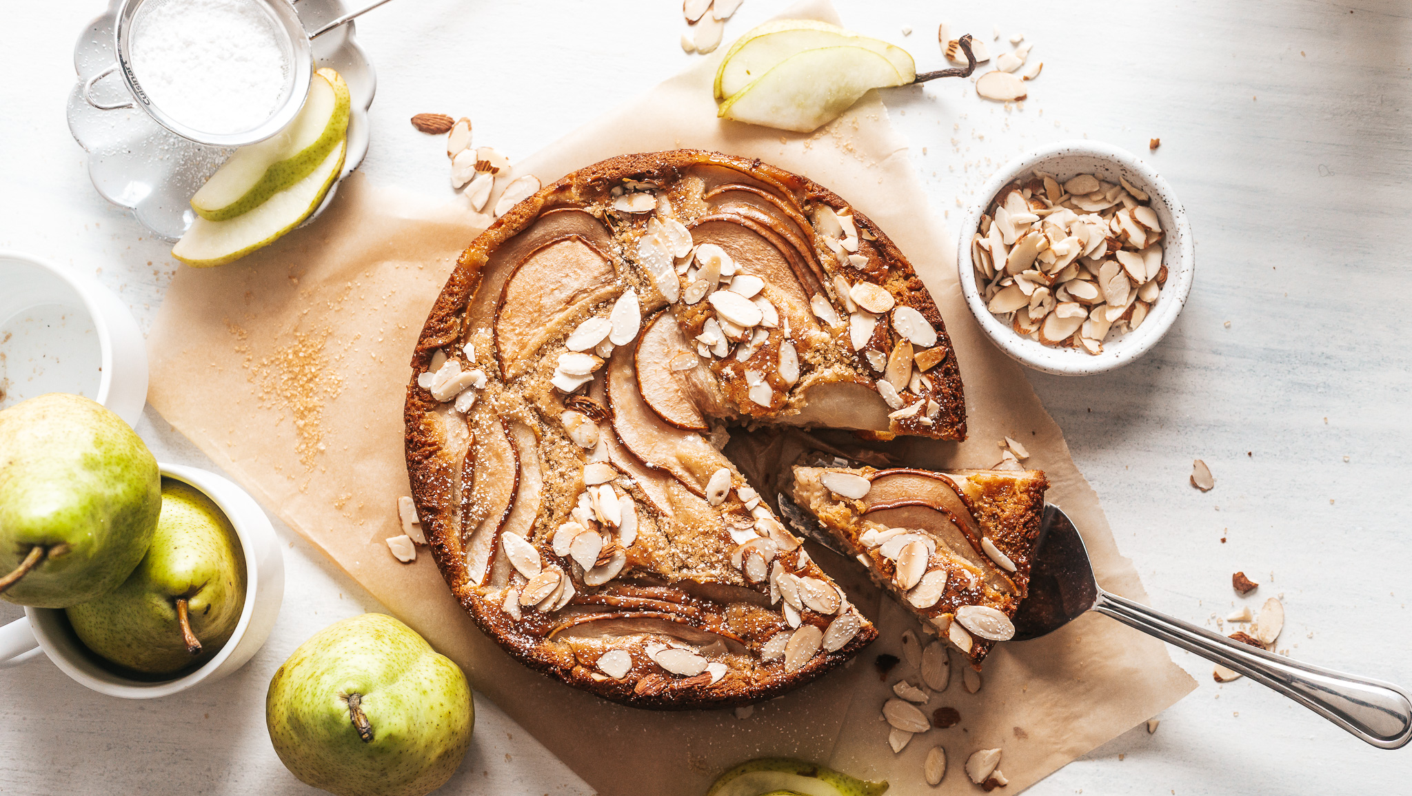 Spiced Pear and Almond Cake