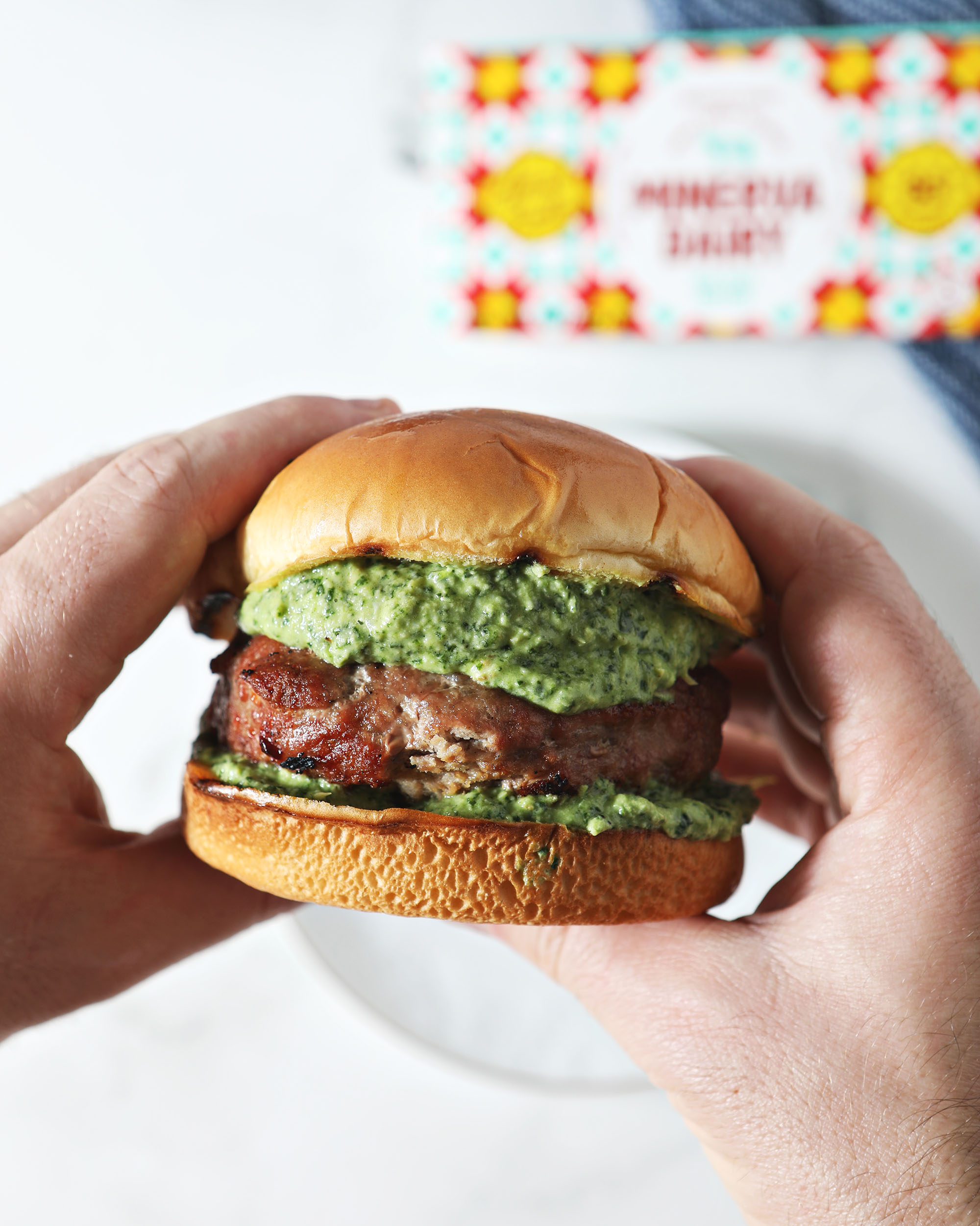 Spinach Artichoke Grilled Turkey Burgers